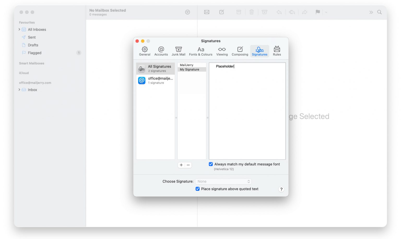 add html signature to apple mail